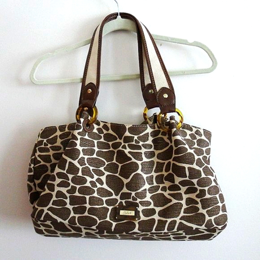 Relic Animal Print/Metallic Canvas Shoulder Bag